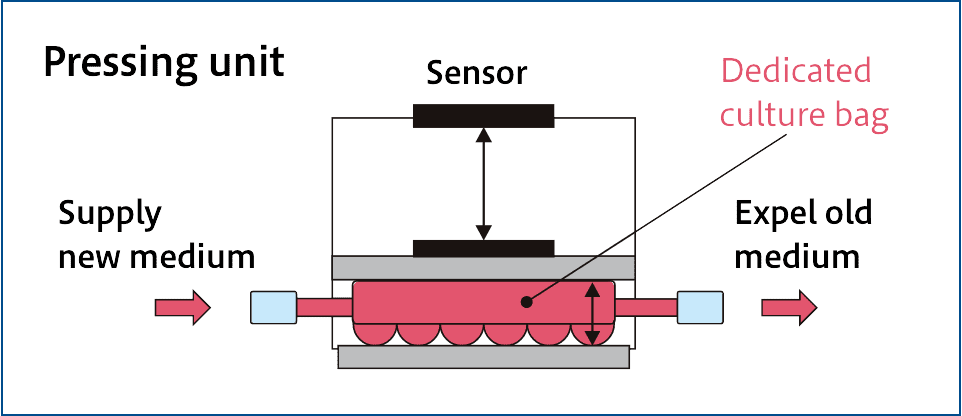 Uses a unique liquid thickness control method suitable for bag culture