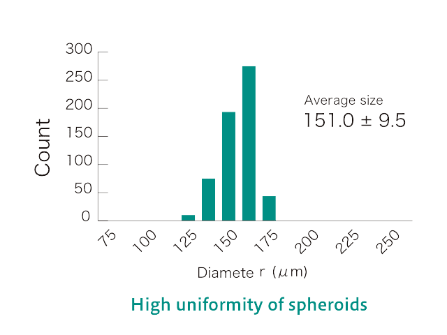 Large-scale culture of uniform spheroids